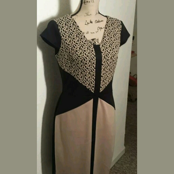 London Times color-block dress sz L/14 - Picture 2 of 7